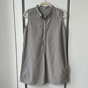 MUJI Cotton Gingham Shirt Dress